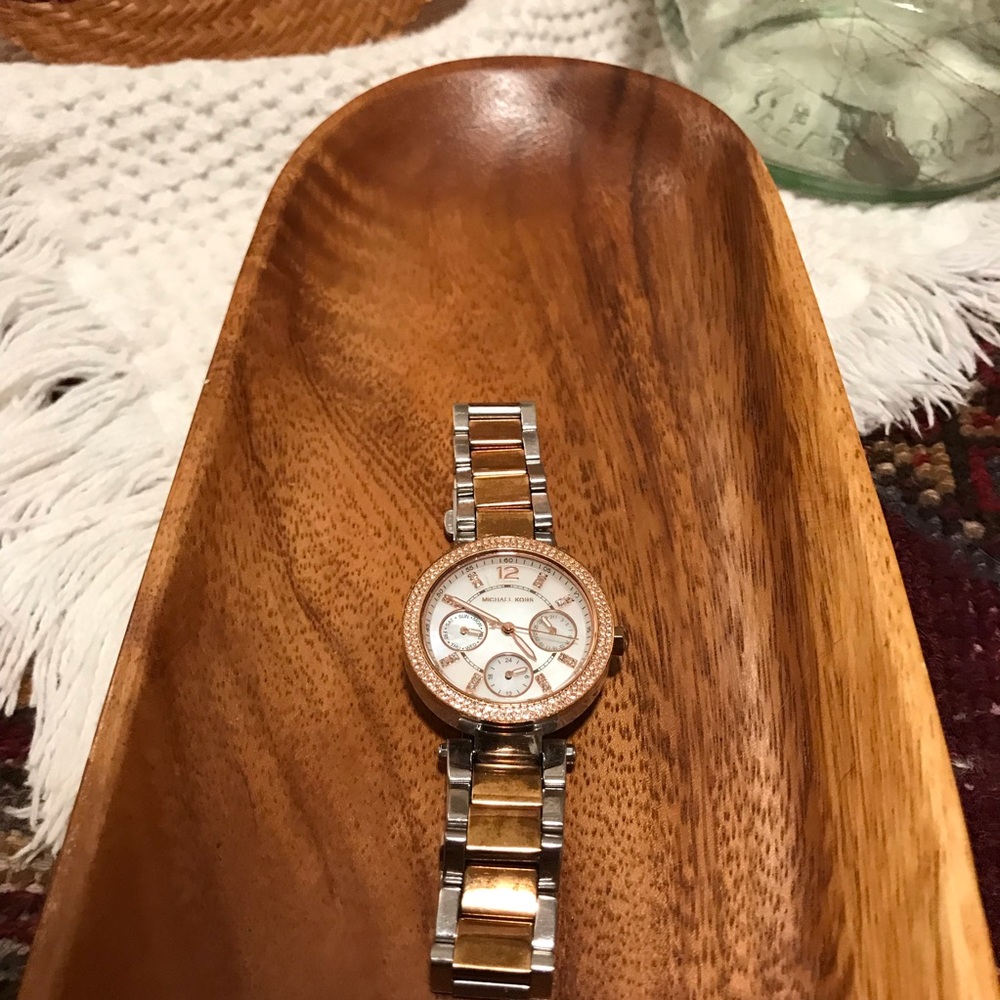2 toned MK watch